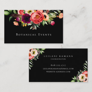 Elegante tarjeta de visita floral