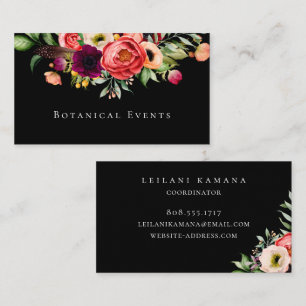 Elegante tarjeta de visita floral