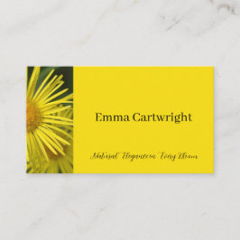 Elegante tarjeta de visita floral amarilla