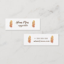Elegante tarjeta de visita floral moderna Mini tar