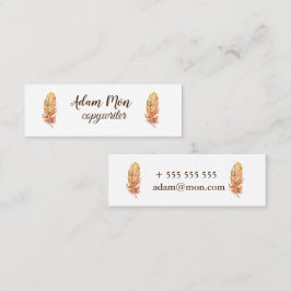 Elegante tarjeta de visita floral moderna Mini tar
