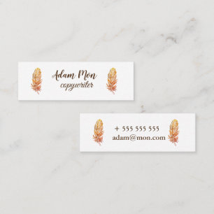 Elegante tarjeta de visita floral moderna Mini tar