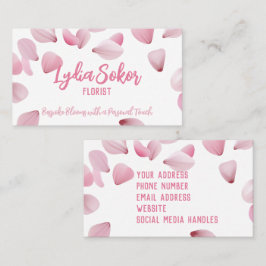 Elegante tarjeta de visita floral para florista