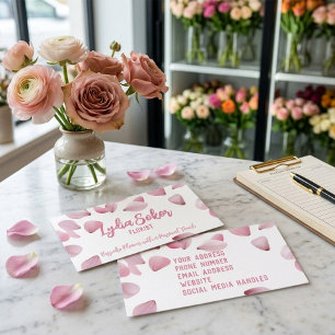 Elegante tarjeta de visita floral para florista
