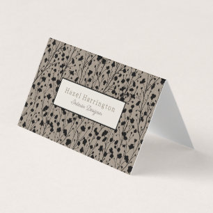 Elegante tarjeta de visita floral plegada estilo b