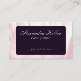 Elegante tarjeta de visita floral rosa