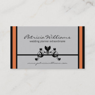 Elegante tarjeta de visita Floral Swirls