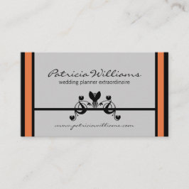 Elegante tarjeta de visita Floral Swirls