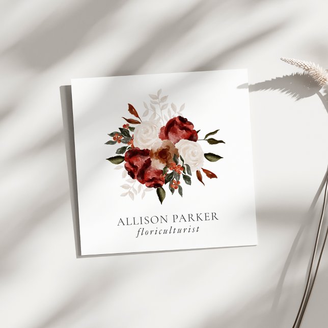 Elegante tarjeta de visita floricultora (Subido por el creador)