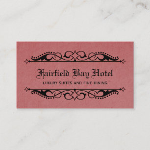 Elegante tarjeta de visita florida, Mauve