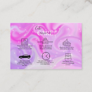 Elegante tarjeta de visita Glam Holographic Cake C