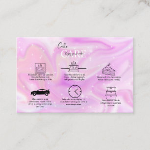 Elegante tarjeta de visita Glam Holographic Cake C
