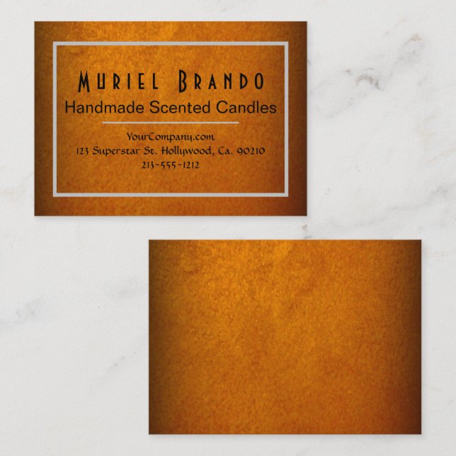 Elegante tarjeta de visita Gold Candle Company V4 (Anverso / Reverso)