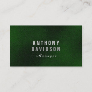Elegante tarjeta de visita Green Huge Letters