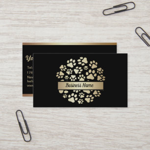 Elegante tarjeta de visita Groomer para Mascotas d