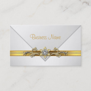 Elegante tarjeta de visita guiño de joyas de oro b
