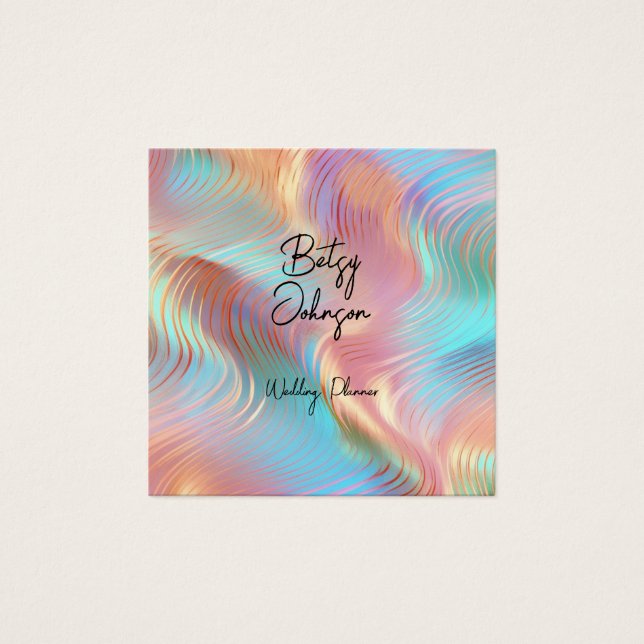 Elegante tarjeta de visita holográfica (Anverso)