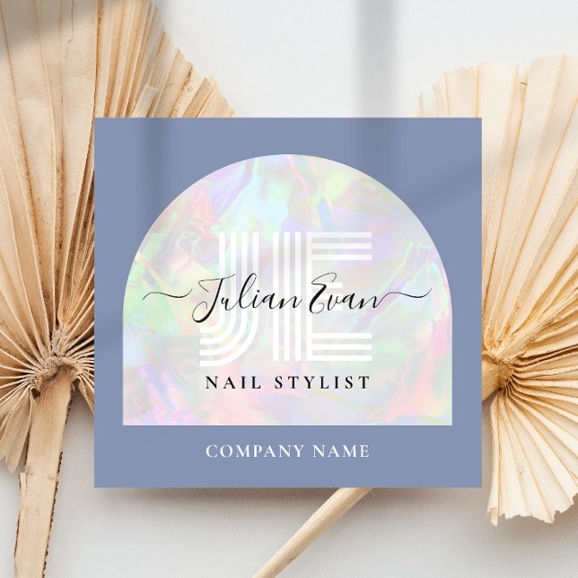 Elegante tarjeta de visita Holográfica Arch Square (Subido por el creador)