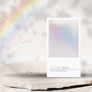 Elegante tarjeta de visita Holográfica Silver Aura