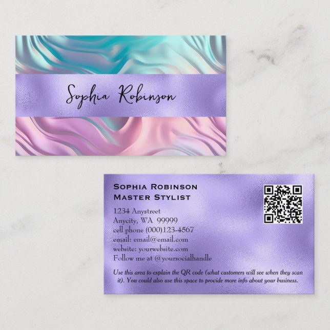 Elegante tarjeta de visita irlandés y Relieve meta (Anverso / Reverso)