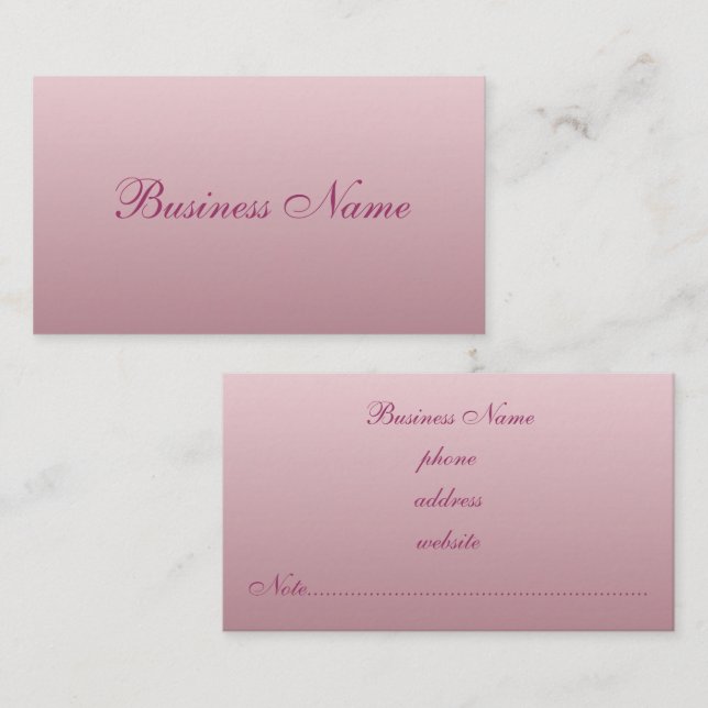 Elegante tarjeta de visita Lavender (Anverso / Reverso)