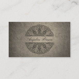 Elegante tarjeta de visita Mandala con textura de 