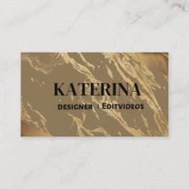 Elegante tarjeta de visita marrón | Profesional y 