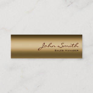 Elegante tarjeta de visita Metalizado en bronce