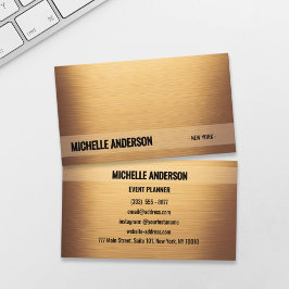 Elegante tarjeta de visita Minimalista de oro con