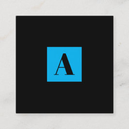 Elegante tarjeta de visita Monograma Azul