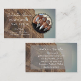 Elegante tarjeta de visita Nails - Editable y Prof