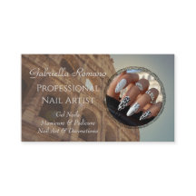 Elegante tarjeta de visita Nails - Editable y Prof