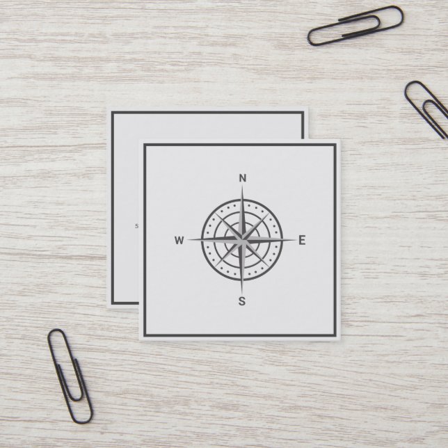 Elegante tarjeta de visita Nautical Compass (Anverso/Reverso In Situ)