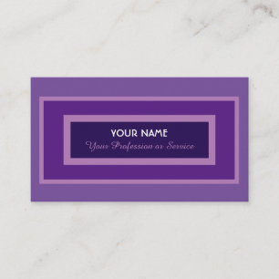 Elegante tarjeta de visita noble violeta en caja