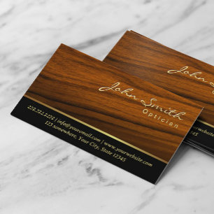 Elegante tarjeta de visita óptica para granos de m
