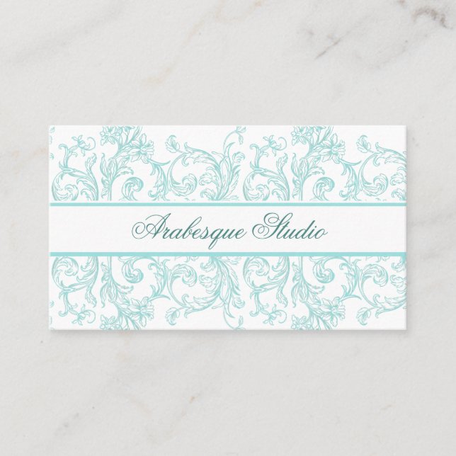 Elegante tarjeta de visita ornamental (Anverso)