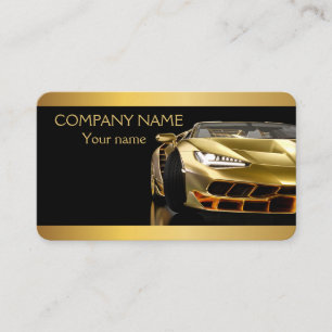 Elegante tarjeta de visita para automóviles en neg