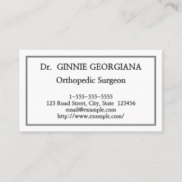 Elegante tarjeta de visita para cirujanos ortopédi