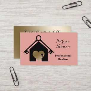 Elegante tarjeta de visita para el Realtor Rosa de