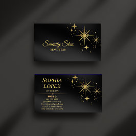 Elegante tarjeta de visita para esquiar de oro