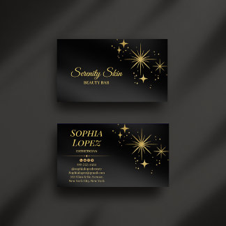 Elegante tarjeta de visita para esquiar de oro