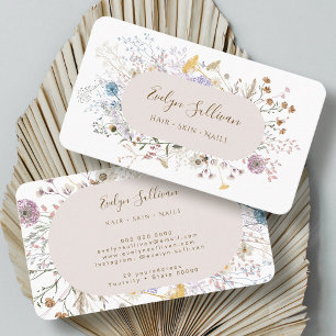 Elegante tarjeta de visita para flores silvestres
