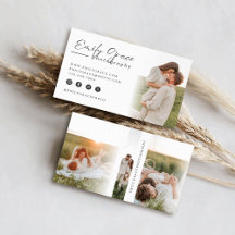 Elegante tarjeta de visita para fotografía Minimal