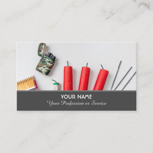 Elegante tarjeta de visita para los servicios de f (Anverso)