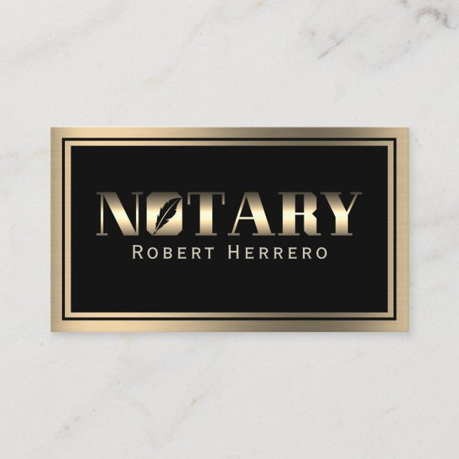 Elegante tarjeta de visita para marcos metalizado  (Anverso)