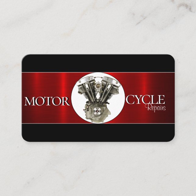 Elegante tarjeta de visita para motocicletas (Anverso)