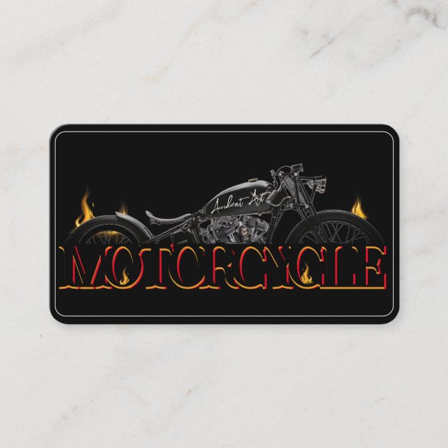 Elegante tarjeta de visita para motocicletas (Anverso)