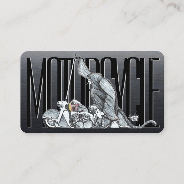 Elegante tarjeta de visita para motocicletas (Anverso)