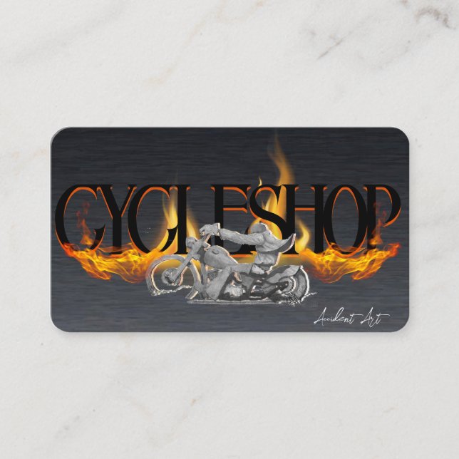 Elegante tarjeta de visita para motocicletas (Anverso)