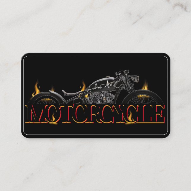 Elegante tarjeta de visita para motocicletas (Anverso)